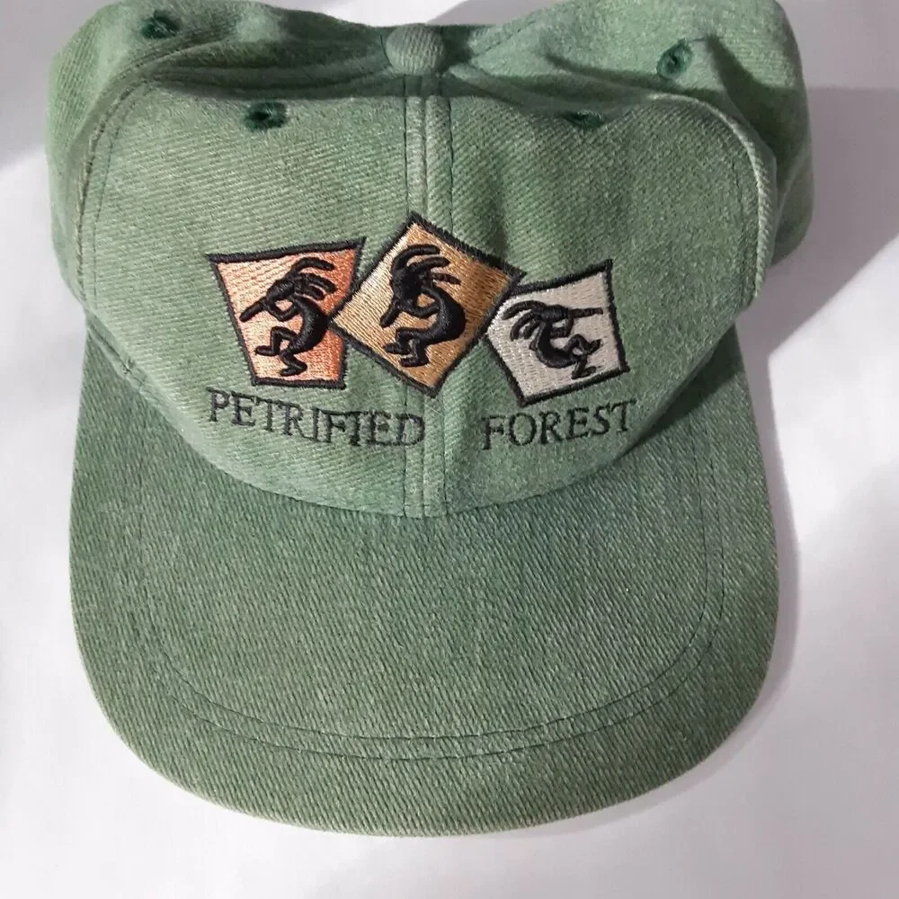 Screen Works Clothing Co. Petrified Forest ball cap, tribal musicians,Earth cons